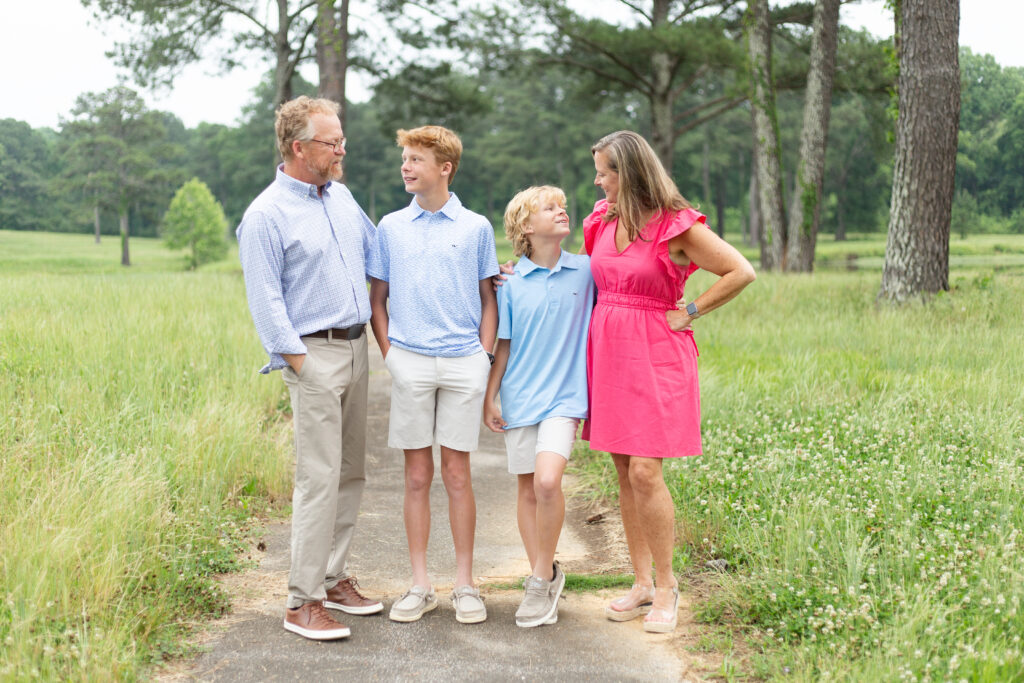 summer time family photos in Vestavia Hills, Alabama