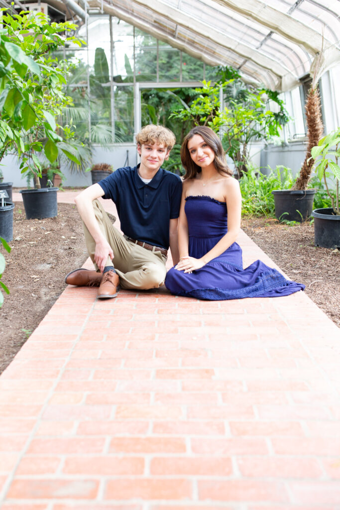 Family Photographer in Birmingham Alabama.  Brother & Sister Photo Shoot.  Birmingham Botanical Gardens. Green House Mini Sessions