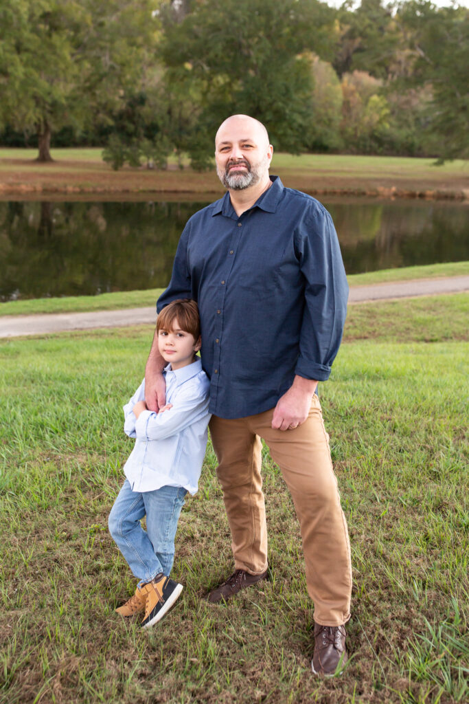 dad and son posing ideas