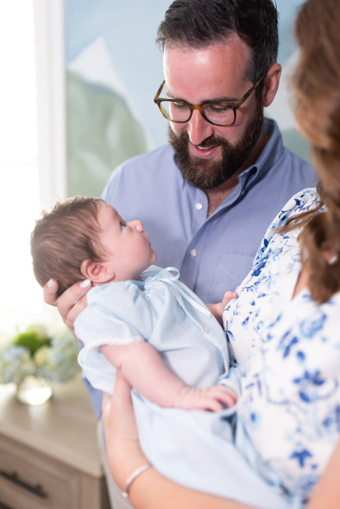 In home lifestyle newborn sessions.  Birmingham Alabama Newborn Photographer