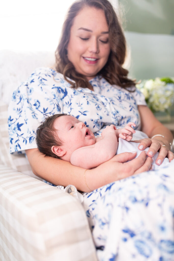 In home lifestyle newborn sessions.  Birmingham Alabama Newborn Photographer