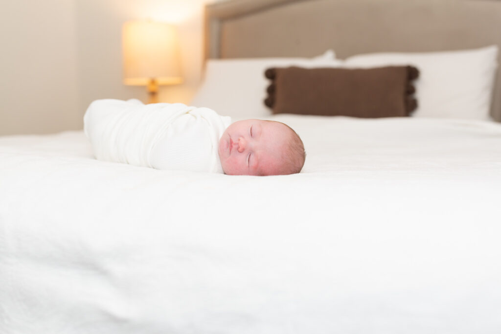 Cozy in home newborn session in Hoover, Alabama