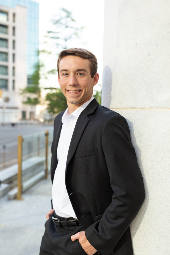 Downtown Senior Portraits for Guys. Classy Editorial Style Senior Photos in Downtown Birmingham, Alabama.
Hoover, Vestavia, Homewood, Mountain Brook, Helena, Pelham, Alabaster, Birmingham, Alabama.
