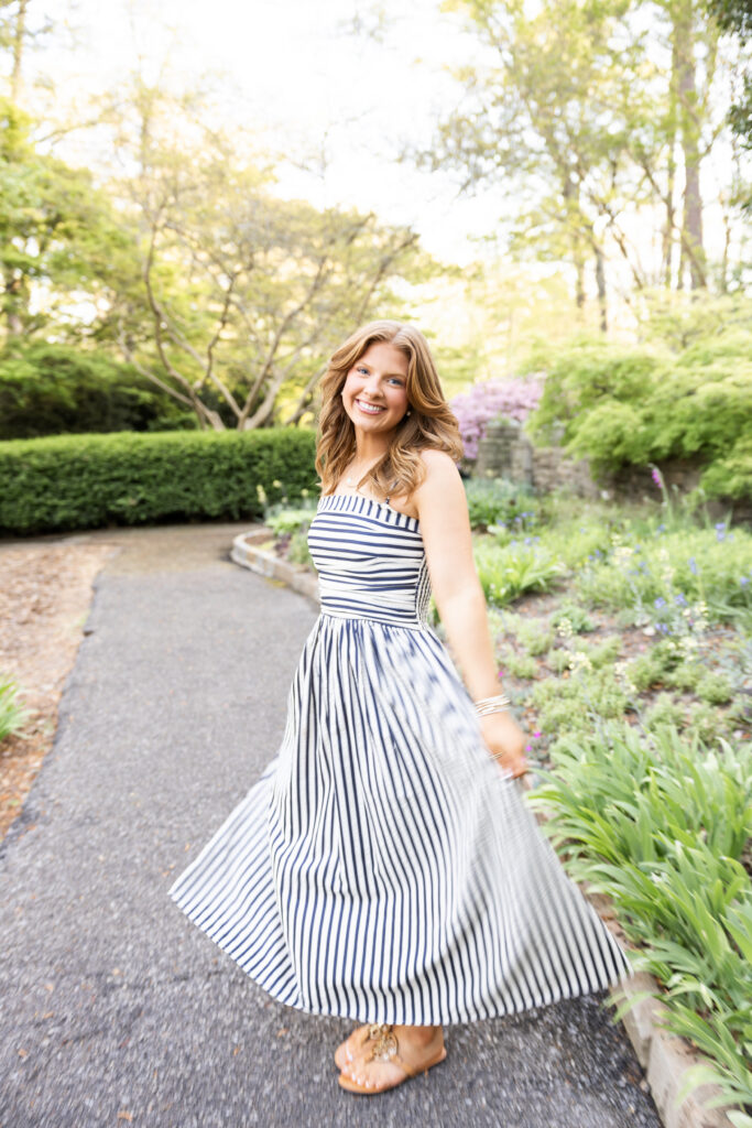 Botanical Gardens Senior Session in Birmingham, Alabama